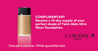 foundation sample, lancome, foundation, lancome foundation